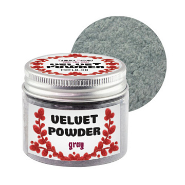 Velvet powder, color gray, 50 ml