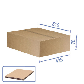 Cardboard box for packaging, 10 pcs set, 5 layers, brown, 510 х 425 х 70 mm - 2