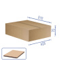 Cardboard box for packaging, 10 pcs set, 5 layers, brown, 510 х 425 х 70 mm - 0
