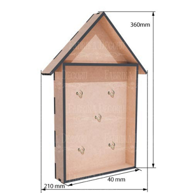 заготовка ключницы "домик" #313 фабрика декору - 2