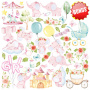 Double-sided scrapbooking paper set My cute Baby elephant girl 12"x12", 10 sheets - 11