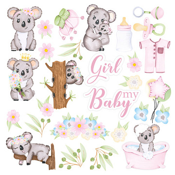 Arkusz z obrazkami do dekorowania "Puffy Fluffy Girl"