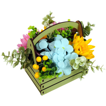 Soap Flower Bouquet “Spring Basket”, 250 x 250 x 260 mm - 2 Soap Flower Bouquet “Spring Basket”, 250 x 250 x 260 mm - 2