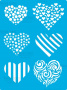 Stencil for crafts 15x20cm "Hearts in love" #110