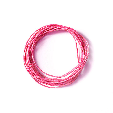 Runde Wachsschnur, d=1mm, Farbe Bright Pink