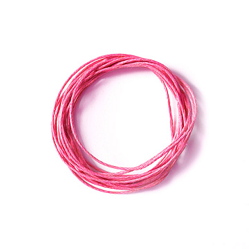 Round wax cord, d=1mm, color Bright Pink