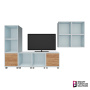 Möbelbausystem Maxi, 1600 х 400 х 472 mm, Set: 2 Schränke, 1 Sektion, 3 Plattformen, 4 Einlegeböden
