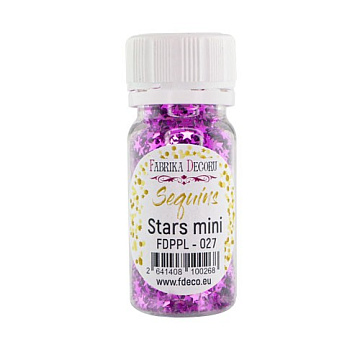 Sequins Stars mini, purple metallic, #027