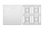 3D-чипборд Двойная дверь с геометрическим узором 10х15 см #576