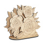 DIY wooden coloring set, napkin holder "Roses", #046 - 1