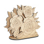 DIY-Malset aus holz, Serviettenhalter "Rosen", #046