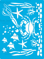 Stencil for crafts 15x20cm "Sea bottom" #372