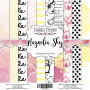 Doppelseitiges Scrapbooking-Papierset Magnolia Sky, 20 cm x 20 cm, 10 Blätter