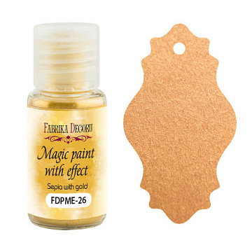 Dry paint Magic paint with effect Sepia with gold 15ml