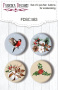 Zestaw 4 ozdobnych buttonów Bright Christmas #583