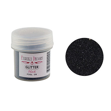 Glitter, Farbe Schwarz, 20 ml