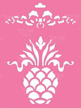 Stencil for decoration XL size (30*21cm), Pineapple #092