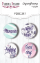 Set mit 4 Flair-Buttons zum Scrapbooking „Mysteriöser Garten“ EN #247