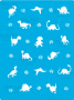 Stencil reusable, 15x20cm "Dinosauria", #378