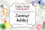 Zestaw pocztówek "Summer holiday" do kolorowania atramentem akwarelowym EN
