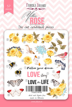 Set of die cuts Yellow Rose, 57 pcs - 2