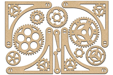 set of mdf ornaments for decoration #194