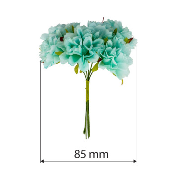 Set of sweet cherry flowers, aquamarine, 6 pcs - 2