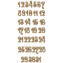 arabic numbers with curls, set of mdf ornaments for decoration #177