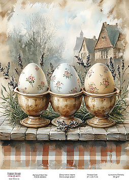 Decoupage card «Easter eggs-11» #000955, 21cm x 29,7cm