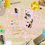 Set of cardboard photo frames with gold foil #1, Pink, 39 pcs - 1