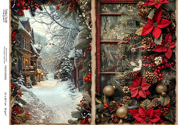 Decoupage-Karte #0552, 21x29,7 cm