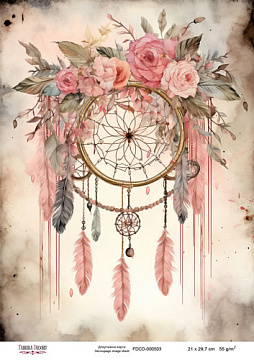 Decoupage card #0503, 21x29,7 cm