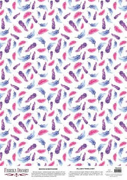 Deco vellum colored sheet Feathers Multi-colored, A3 (11,7" х 16,5")