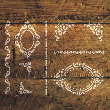 Stencil for crafts 15x20cm "Whorl frames" #260 - 2 Stencil for crafts 15x20cm "Whorl frames" #260 - 2