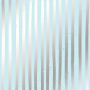 Sheet of single-sided paper embossed with silver foil, pattern Silver Stripes Blue 12"x12" 