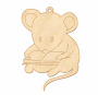 Фигурка для раскрашивания и декорирования, "Читающая мышка" #309