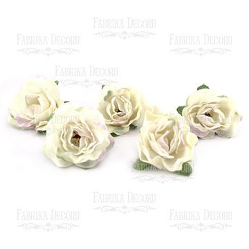 Rose flowers, color Beige with lilac, 1pcs