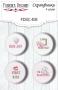 Set mit 4 Flair-Buttons zum Scrapbooking My little mousy girl RU #408