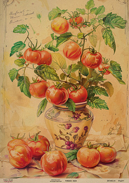 Kraftowy papier do decoupage, 29,7x42cm, „Botanica Kraft”, #0024