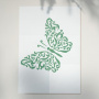 Stencil for crafts 11x15cm "Butterfly Curls 1" #096 - 0