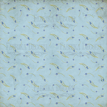 Sheet of double-sided paper for scrapbooking Botany spring #25-01 12"x12" - 2