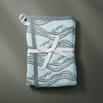 Stencil for decoration XL size (30*21cm),  Sea waves #080 - 2