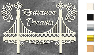Chipboard embellishments set, "Romance dreams" #083