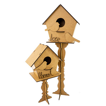 Set of blanks for decorating "Birdhouses" on a figured leg, #366