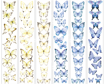 Set of stripes with pictures for decoration "Butterflies 2"