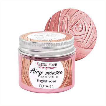 Airy mousse metallic, color English rose