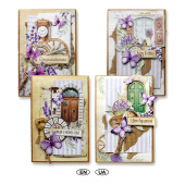 set for creating 4 cards “lavender charm” 10 x 15cm