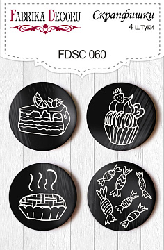 Set of 4pcs flair buttons for scrabooking #060