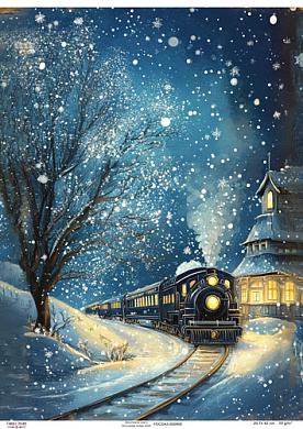 Decoupage Card Christmas Express, #0900, 29.7x42cm
