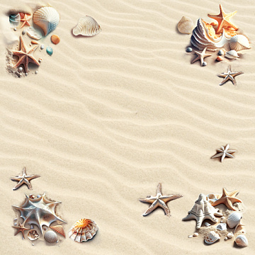 Sheet of double-sided paper for scrapbooking Sea of dreams #1126-3 30,5х30,5